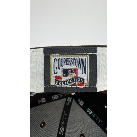 New Era X Billion Creation Mens 59FIFTY San Diego Padres Fitted Hat Brown 7 5/8 - Picture 13 of 14